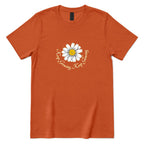 Keep Growing Keep Glowing Daisy T‑Shirt - Texas Orange Front