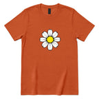 Retro Daisy Print T‑Shirt - Texas Orange Front