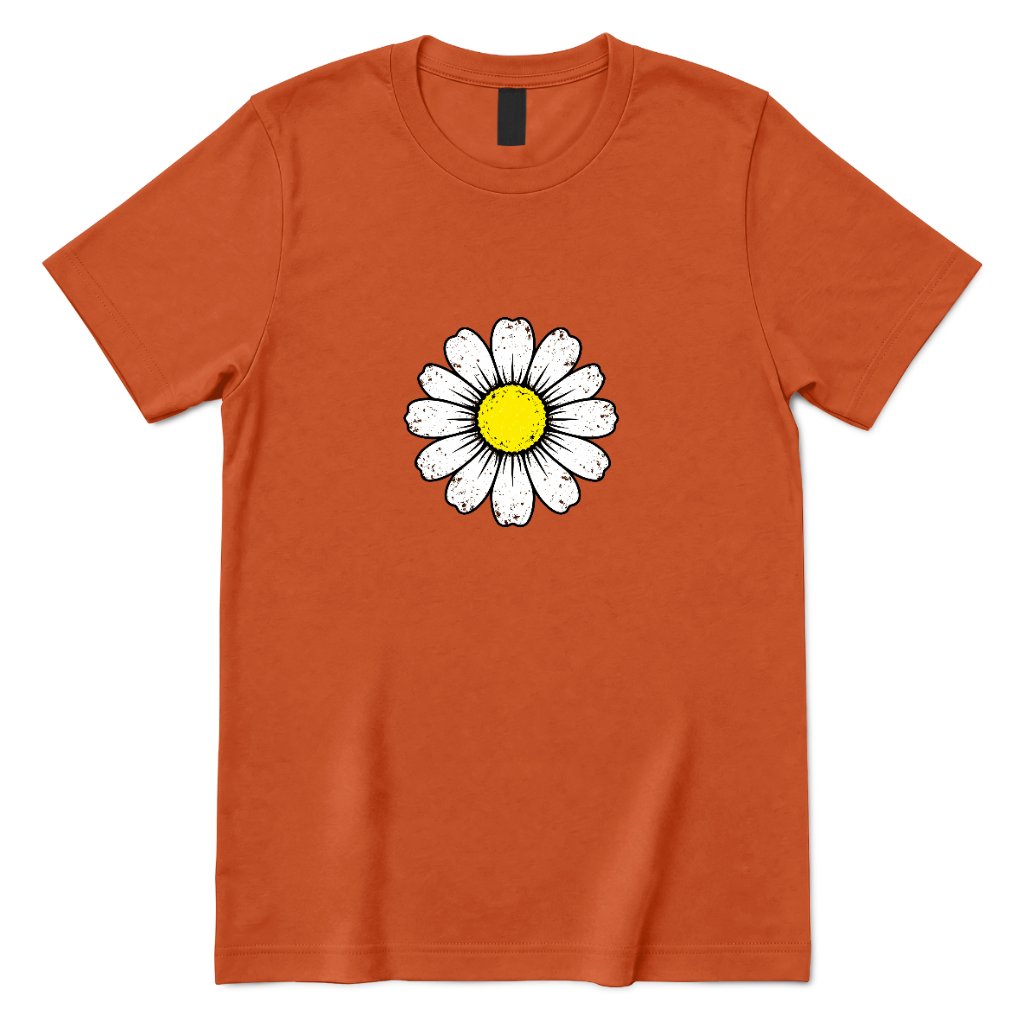 Vintage Distressed Daisy T‑Shirt - Texas Orange Front