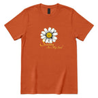 Sunshine In My Soul Boho Floral Print Tee - Texas Orange Front