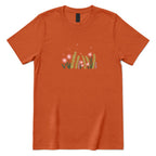 Boho Pastel Wild Meadow Floral Shirt - Texas Orange Front