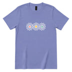 Pastel Triple Daisy Women Premium Graphic Tee - Violet Front