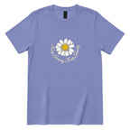 Keep Growing Keep Glowing Daisy T‑Shirt - Violet Front