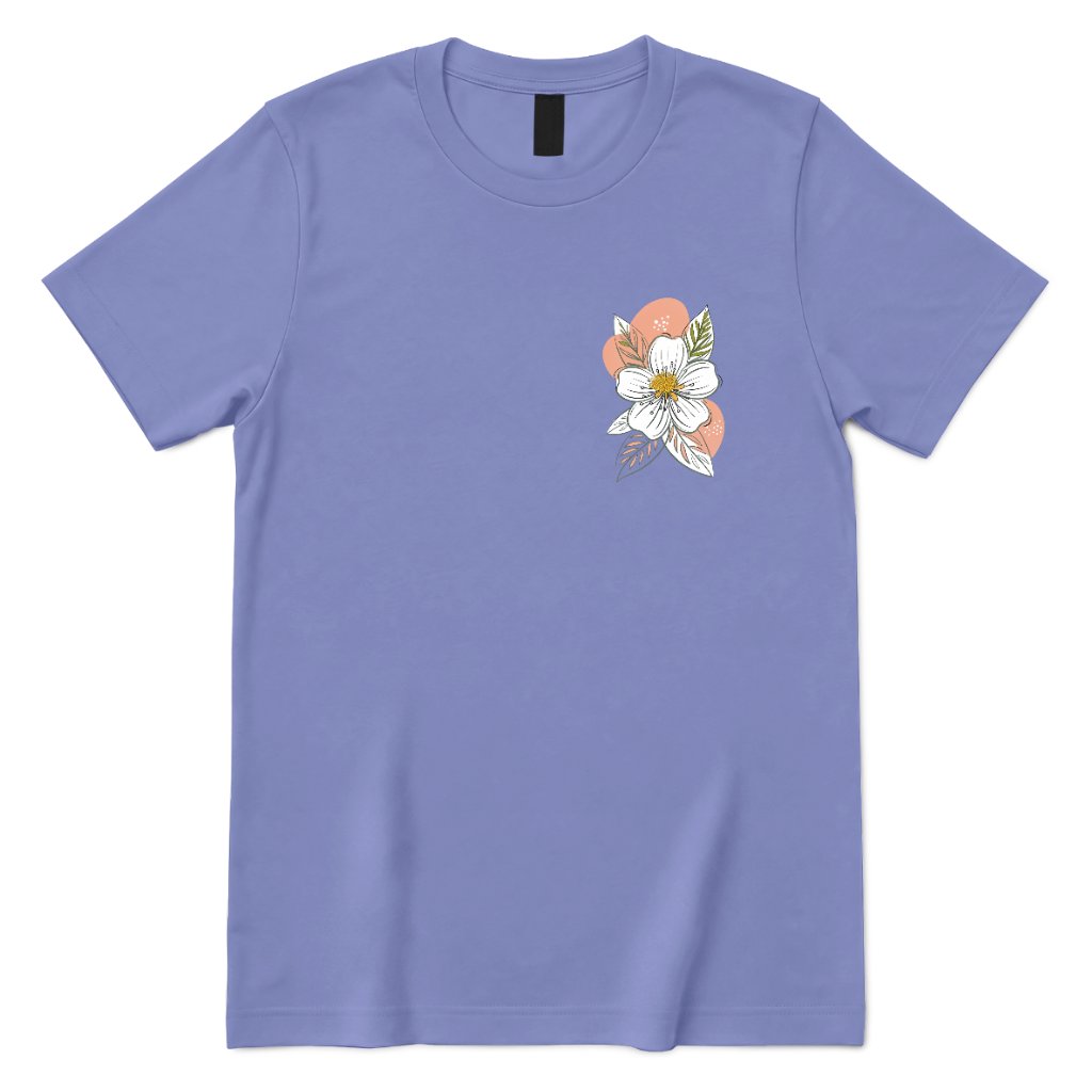 Boho Wildflower Graphic T‑Shirt - Violet Front