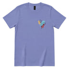 Boho Botanical Graphic Casual Top - Violet Front