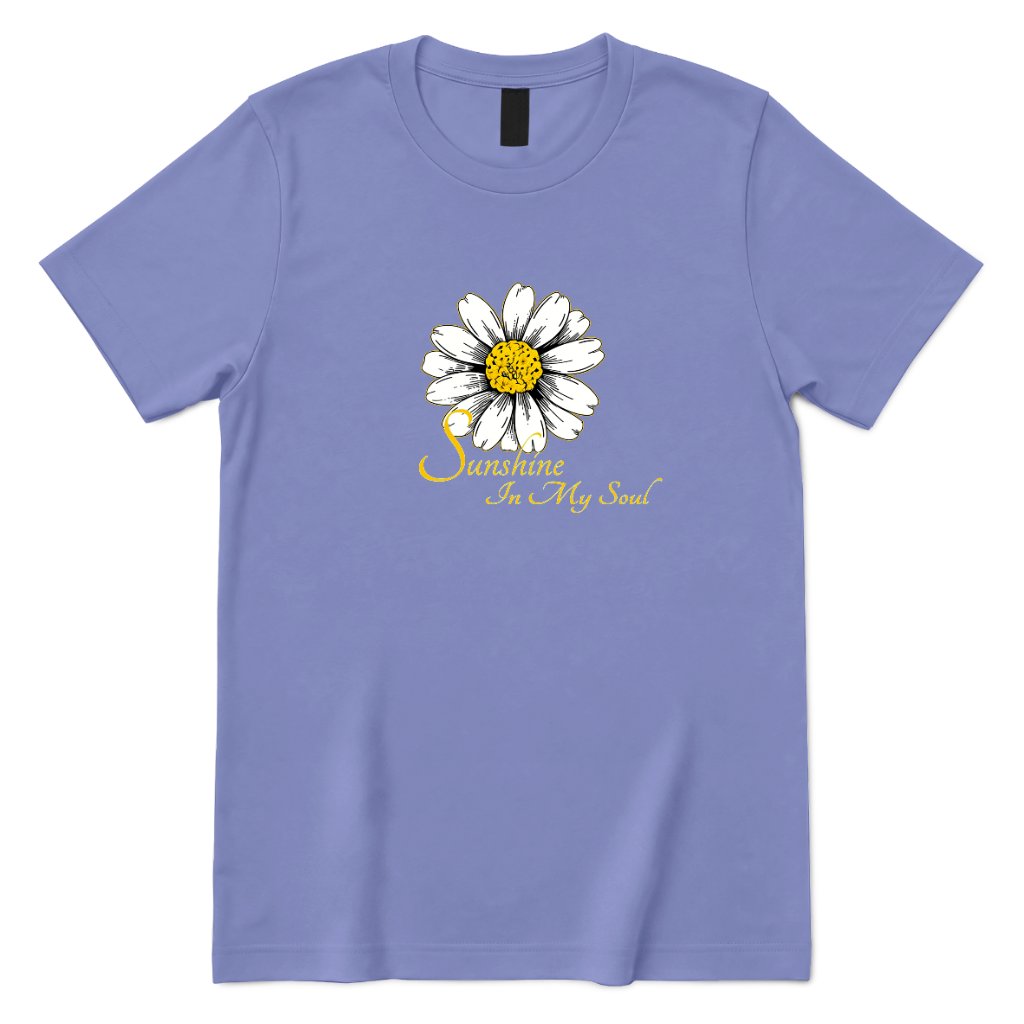 Sunshine In My Soul Boho Floral Print Tee - Violet Front