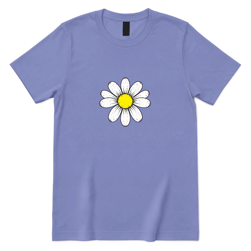 Vintage Boho Daisy Flower Graphic T‑Shirt - Violet Front