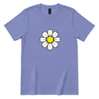 Retro Daisy Print T‑Shirt - Violet Front