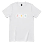 Pastel Triple Daisy Women Premium Graphic Tee - White Front