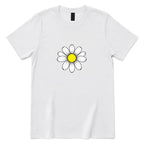 Vintage Boho Daisy Flower Graphic T‑Shirt - White Front