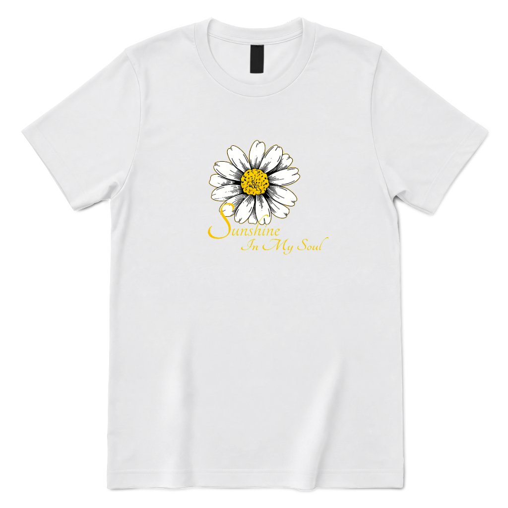 Sunshine In My Soul Boho Floral Print Tee - White Front
