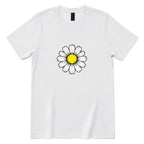 Vintage Distressed Daisy T‑Shirt - White Front