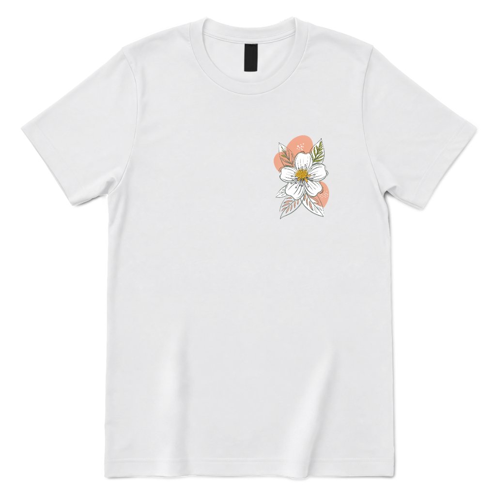 Boho Wildflower Graphic T‑Shirt - White Front