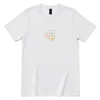 Minimal Sketch Heart Paw Graphic Tee - White Front